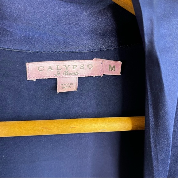 Calypso St Barth Peasant Tie Blouse - Picture 10 of 11